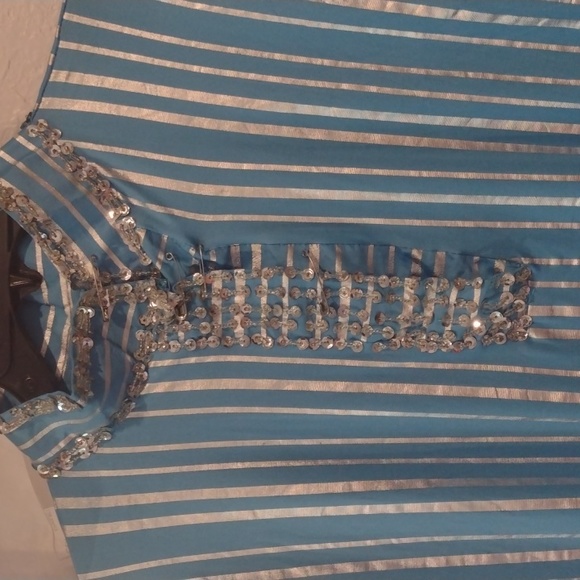 A turquoise and silver Kaftan - Picture 4 of 5